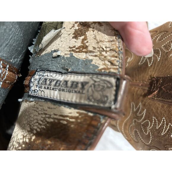 Women's Ariat Fatbaby Boot Sz 9B. Please See Inside Pictures. Interior Peeling. - Picture 10 of 12